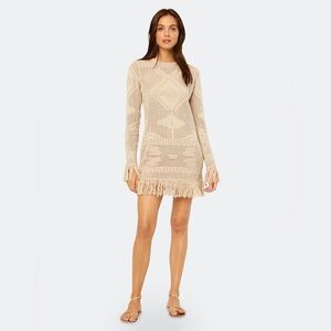 Misa Los Angeles Terese Tan Cotton Crochet Dress S